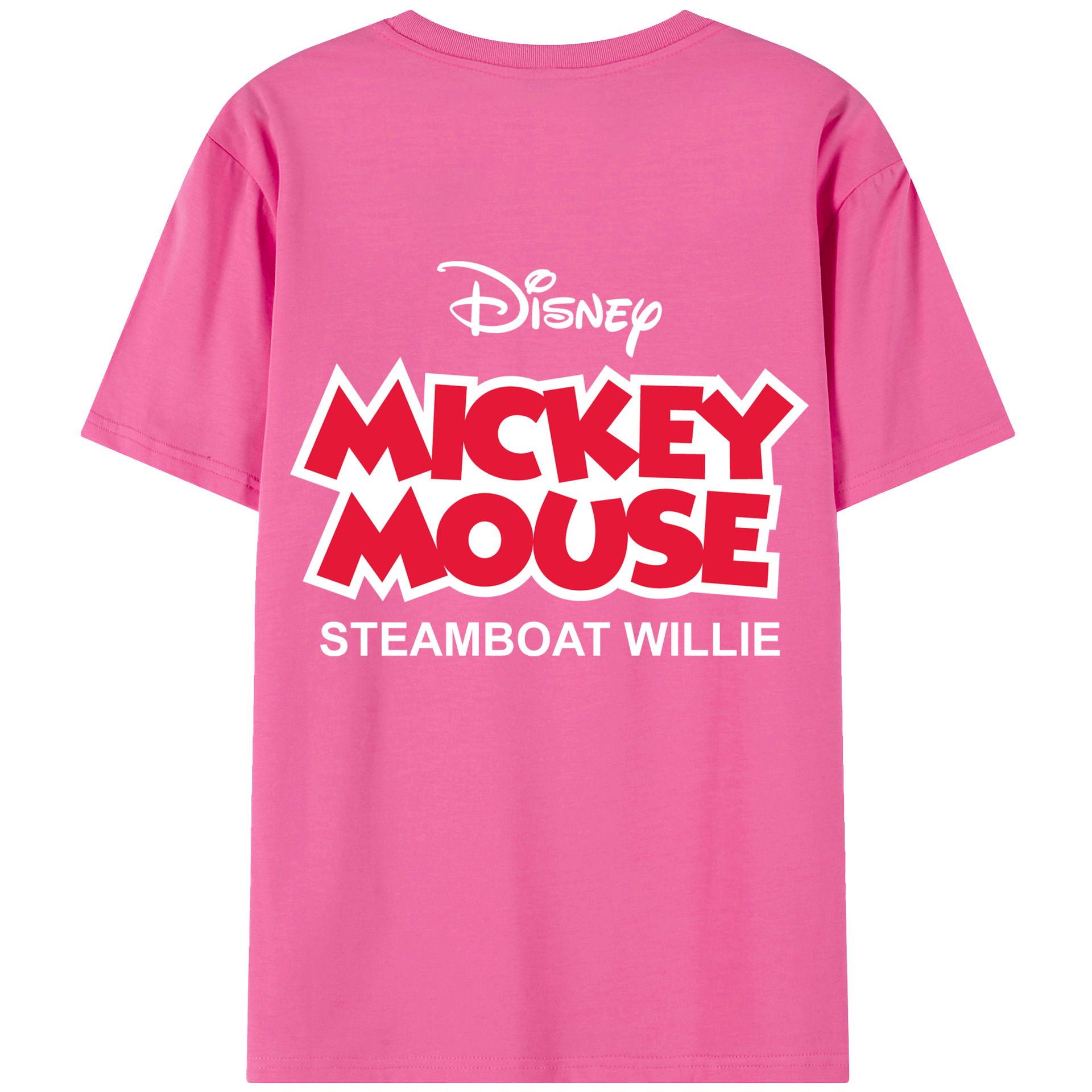 （画像用） ミッキーマウス Mickey Mouse レディース半袖Tシャツ(バックプリント)